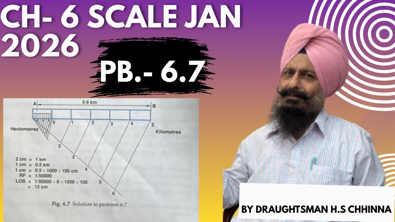CH-6 SCALES PB- 6.7 Jan 2026 | Engineering Drawing (EDG) | B.Tech First year | easy method