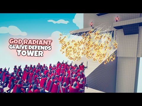 GOD RADIANT GLAIVE DEFENDS TOWER vs EVERY FACTION | TABS Modded Gameplay