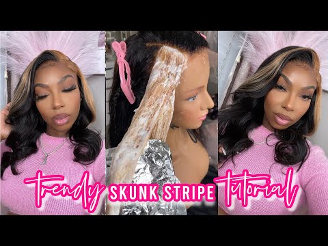 BLONDE SKUNK STRIPE HAIR WIG TREND | Super Easy...