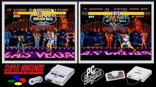 SNES vs PC Engine : STREET FIGHTER II - CHAMPION EDITION (Full Game / Side by side comparison)