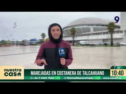 Autoridades llaman a evitar el borde costero de Talcahuano por marejadas y sistema frontal