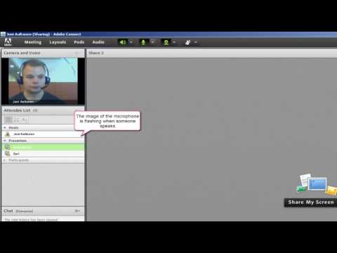 Laurea Adobe Connect host Part 4 Chat icons and notes