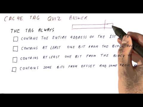 Cache Tag Quiz Solution- Georgia Tech - HPCA: Part 3