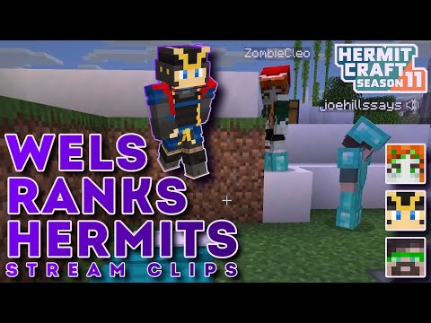 @WelsknightGaming Ranks Hermits on SARCASM | Stream Clips | Hermitcraft Season 11