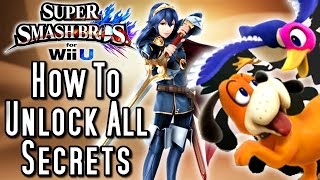Super Smash Bros Wii U HOW TO UNLOCK All Secret Characters & Stages