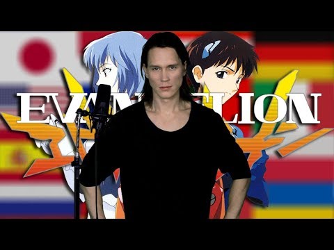 Singing Evangelion OP in 13 Languages Medley