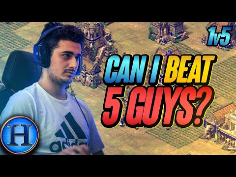 Professional Player vs 5 Beginners (FIRST EVER 1v5) | AoE2