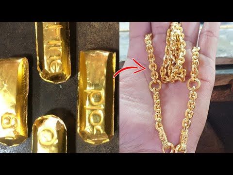 Making a 1 Kilo Gold Cuban Link Chain - This Process is Insane! - Goldsmith Cambodia TV-Handmade