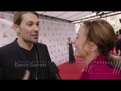 David Garrett and Sarah Willis on the red carpet