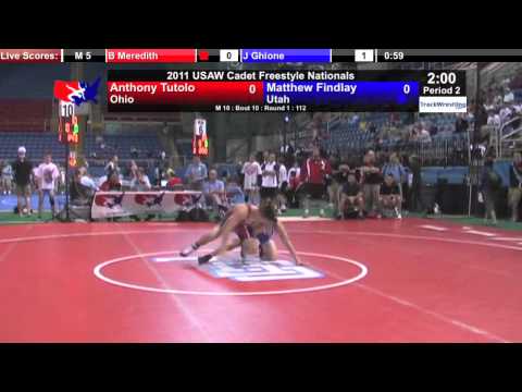 Cadet Freestyle 112 - Anthony Tutolo (OH) vs. Matthew Findlay (UT)