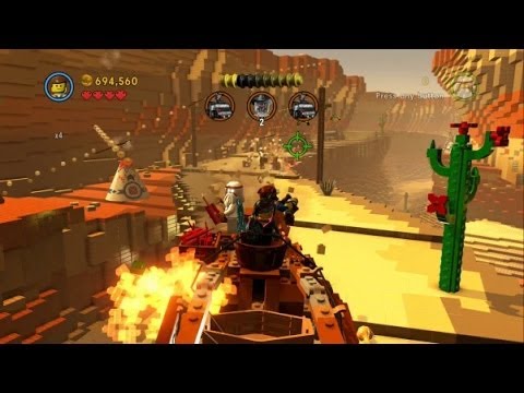 The LEGO Movie Videogame - Flatbush Rooftops 100% Guide (Gold Instruction Pages/Pants)