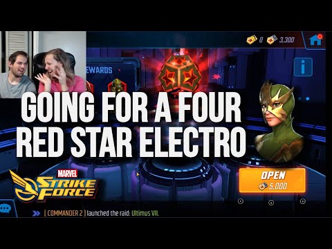 Electro Red Star Orb Opening I Marvel Strike Force