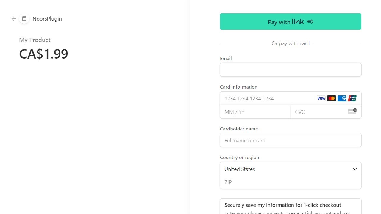 WP Stripe Checkout Plugin Variable Currency
