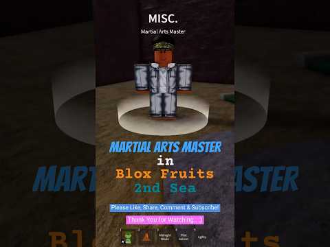 Where is Martial Arts Master Location in Blox Fruits 2nd Sea #shorts #robloxshorts #shortvideo #blox