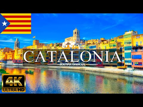 FLYING OVER CATALONIA SPAIN 4K UHD| Relax Music Along With Beautiful Nature Videos|SUPER HD 4K VIDEO