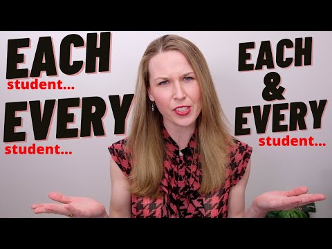 Each, Every, Each and Every [Basic English Vocabulary]