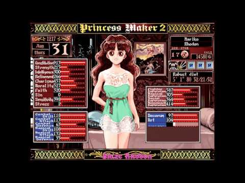 Princess Maker 2 (PC MS-DOS) Walkthrough (English version) Part 8 Hero Warrior and Prince Marriage
