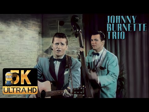 Johnny Burnette Trio AI 5K Colorized Restored - Lonesome Train (1956) Remastered Stereo