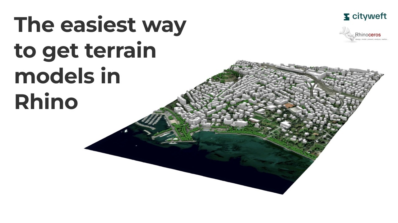 The easiest way to get topography models in Rhino 8