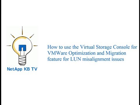 How to use the Virtual Storage Console for VMWare Optimization and Migration