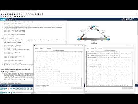 Lab 6.2.4 – Packet Tracer – Configure EtherChannel