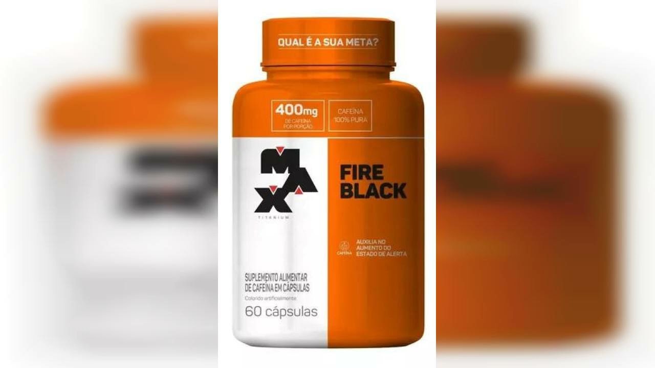 Miniatura da avaliação em vídeo de Suplemento Max Titanium Fire Black 60 Cápsulas Cafeína Pura Preto