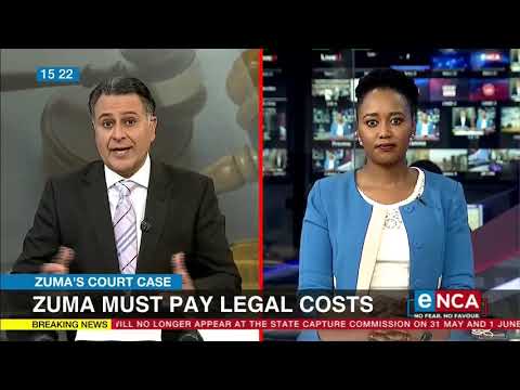 Zuma must pay legal costs