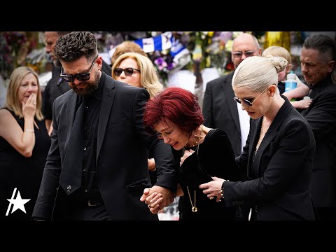 Ozzy Osbourne's Wife Sharon & Kids Emotional Leading Funeral Procession
