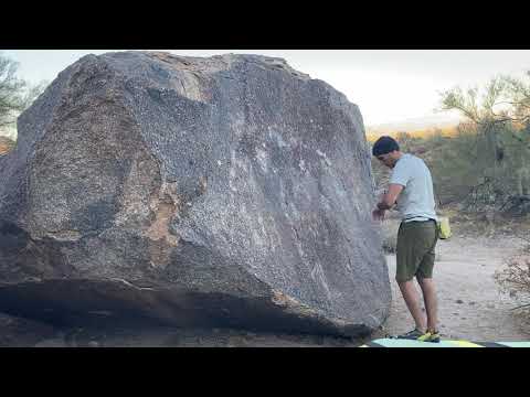 The Slab Boulder slab (V0), Beardsley Boulders