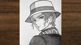 How to draw Muzan from Demon Slayer / anime drawing / manga drawing 