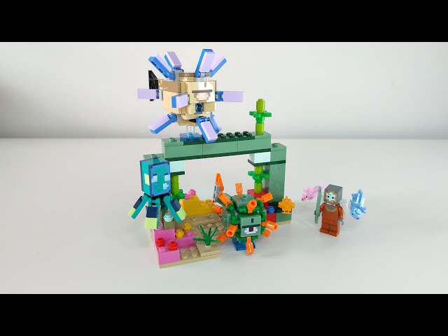Vídeo relacionado con LEGO Minecraft The Guardian Battle 21180 Building Kit; Underwater Adventure Playset; Great Gift for Kids Aged 8+ (255 Pieces)