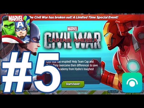 MARVEL Avengers Academy - Gameplay Walkthrough Part #5 - Civil War Event (iOS, Android)