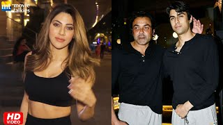 Handsome Father-son Duo Bobby Deol & Aryaman Deol. Nikki Tamboli looking gorgeous in all Black