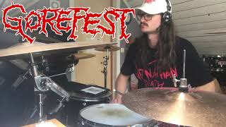 GOREFEST - PUTRID STENCH OF HUMAN REMAINS. DEATH METAL. DRUM COVER.