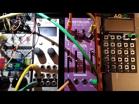 Dreadbox Nostalgia Delay, Pico System 3, Electribe E2, Doepfer MCV4, O_c Hemisphere, Olegtron 4060