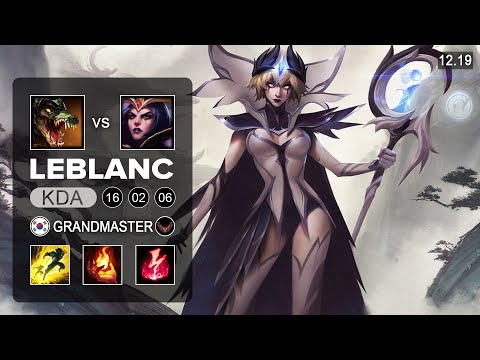 LeBlanc vs Renekton Mid - KR Grandmaster - Patch 12.19 Season 12