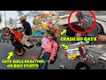 Cute Girls 😍 Reaction on Bike stunts ❤️‍🔥 || Live crash ho gaya 💔