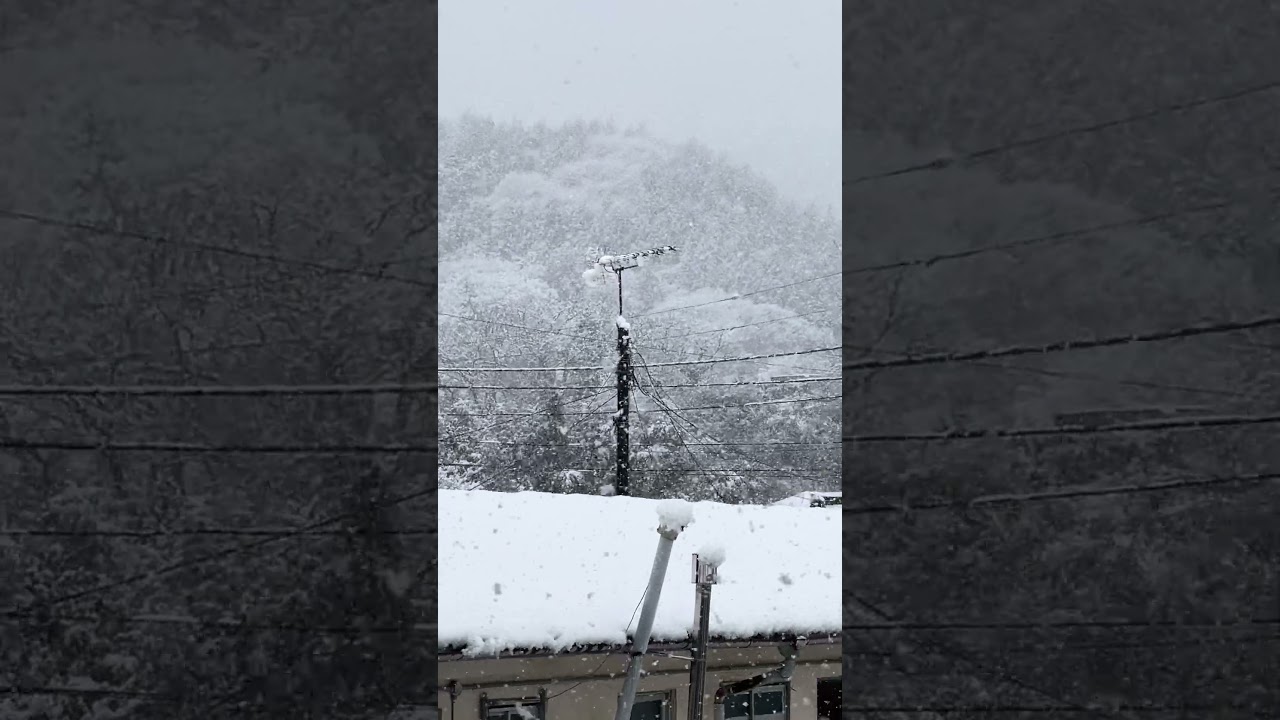 Neve na Cidade de Oyama   Japão#shorts