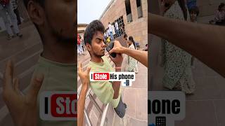 I stole their expensive phones🤑 #thief #steal #iphone #parkour #shorts