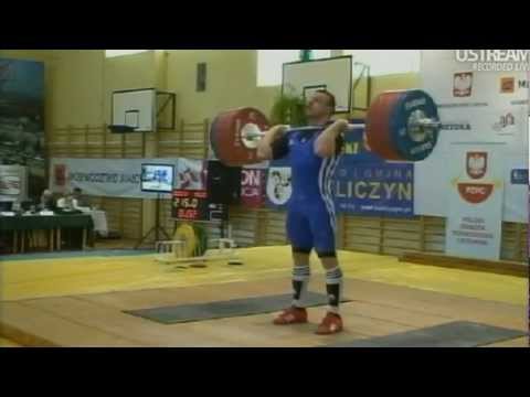 Adrian Zielinski 180kg Snatch and 215kg Clean&Jerk @ 2012 Nationals