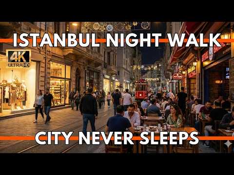 Istanbul Turkey 2026 4K Night Walking Tour | Istiklal Street → Taksim Square (Real Life)