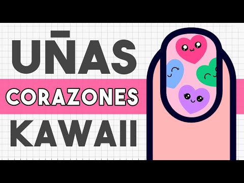 UÑAS CORAZONES KAWAII · SAN VALENTIN 🩷