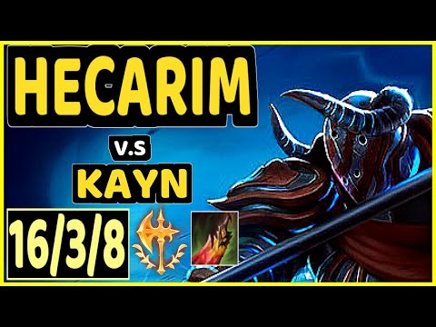DARDOCH (HECARIM) vs KAYN - 16/3/8 KDA JUNGLE GAMEPLAY - NA Ranked GRANDMASTER