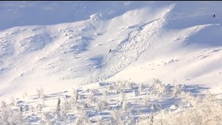 preview picture of video 'Freeride skiing at Kittelfjäll and Hemavan in January 2013'