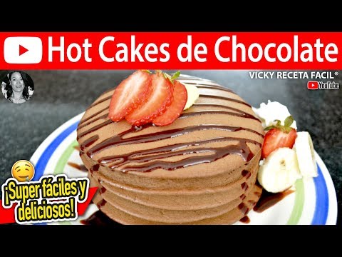 HOT CAKES DE CHOCOLATE | #VickyRecetaFacil Video