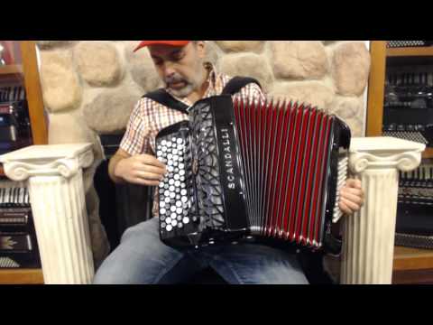 SCANAIRJRCHBK - NEW Black Scandalli Air Junior Chromatic Button Accordion C LMMH 67 72 $4999