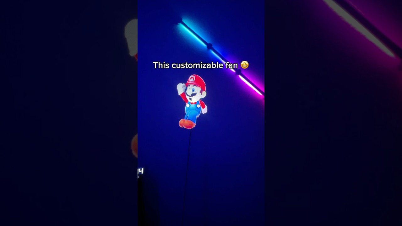 This Customizable Fan is CRAZY 😳 #led #animefan #anime #ledlights #hologram #animeedits #shorts