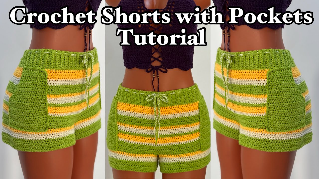 How To Crochet Shorts With Pockets | Beginner Friendly 