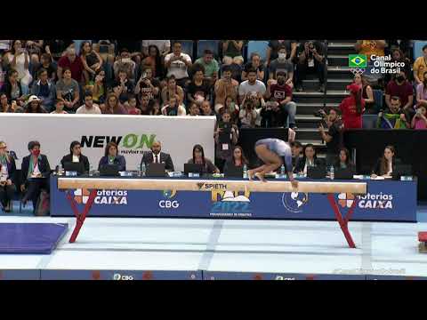 PAN DE GINÁSTICA ARTÍSTICA 2022 - Rebeca Andrade conquista a medalha de prata na trave