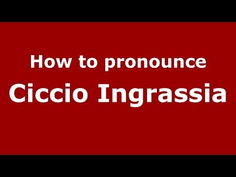 How to pronounce Ciccio Ingrassia (Italian/Italy)  - PronounceNames.com